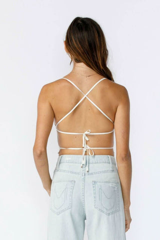 backless white corset style crop top for summer outfits