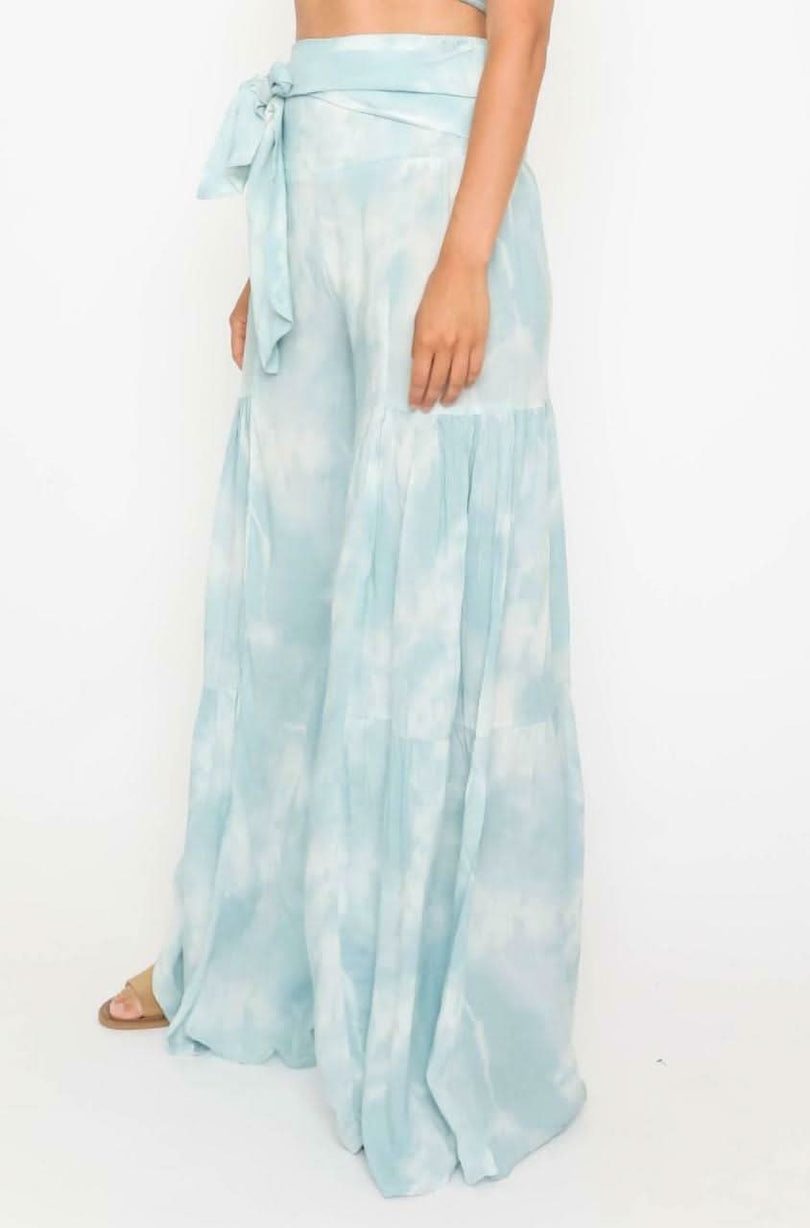 By the Shore Aqua Tie-Dye Print Two-Piece Jumpsuit -  BohoPink
