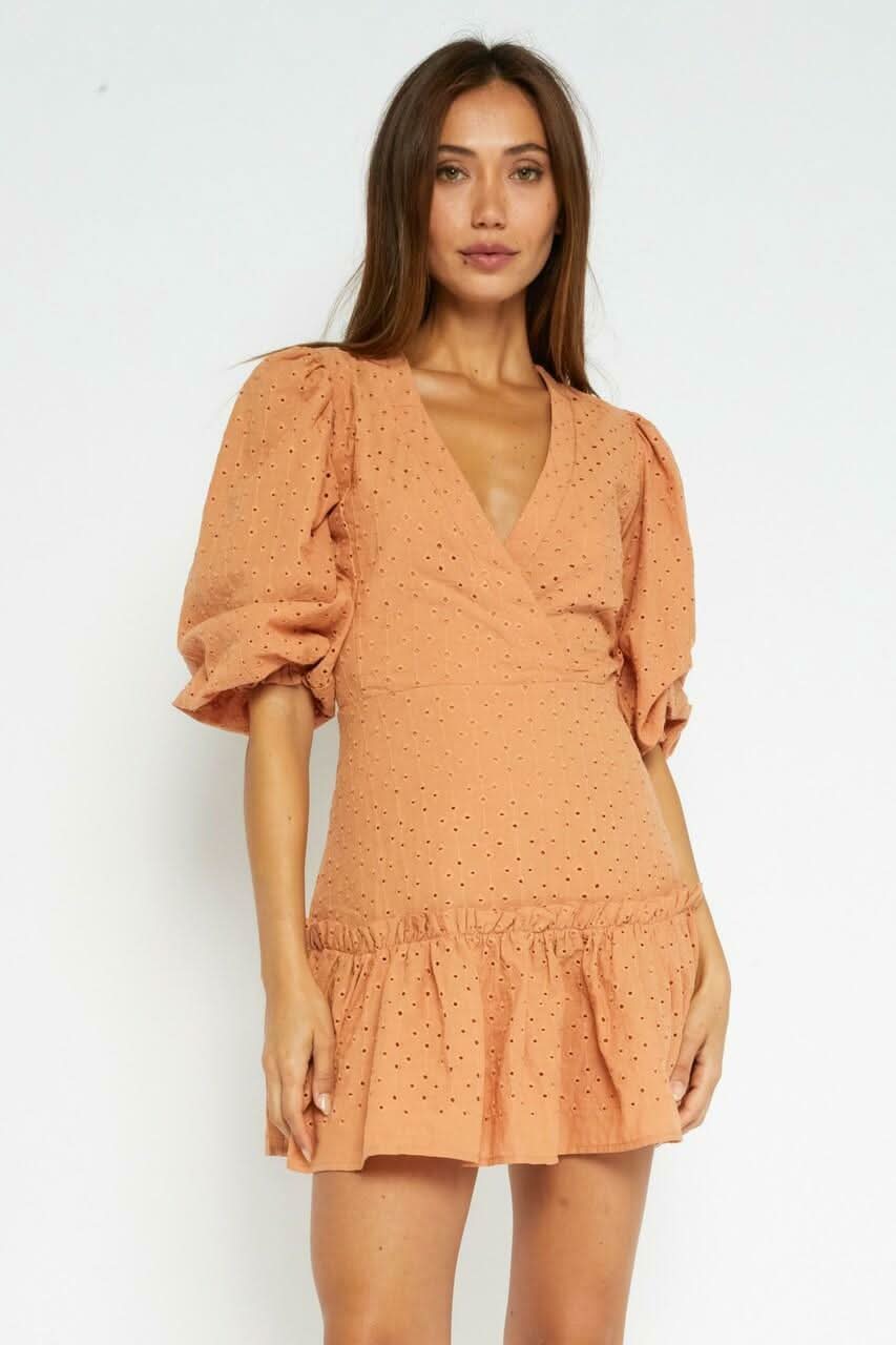 Eyelet Mini Dress 