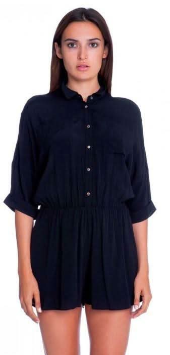 Black Shirt Romper