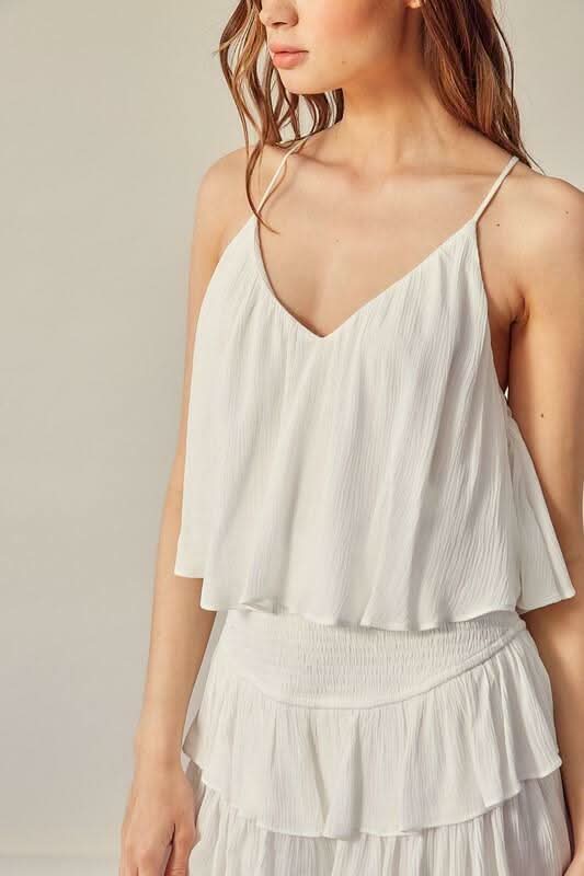 White Boho Romper