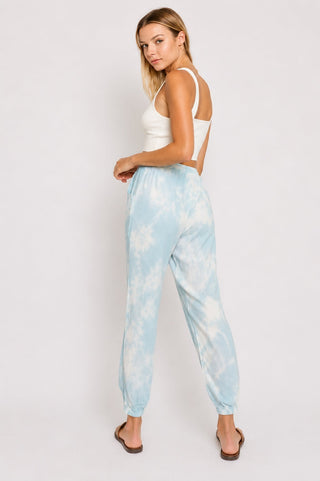 Alice Light Blue Tie-Dye Jogger Pants - Back View