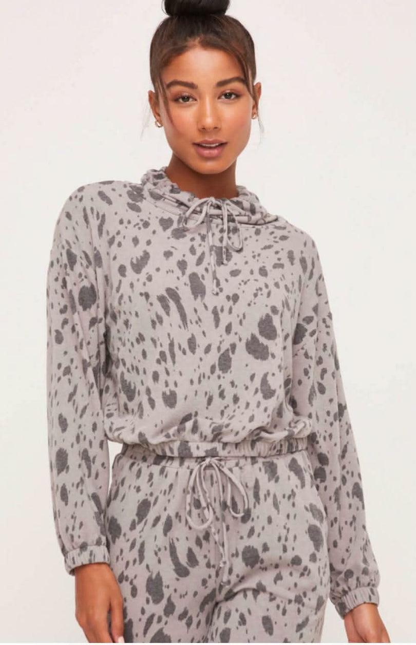 Just Chill Grey Leopard Print Set -  BohoPink