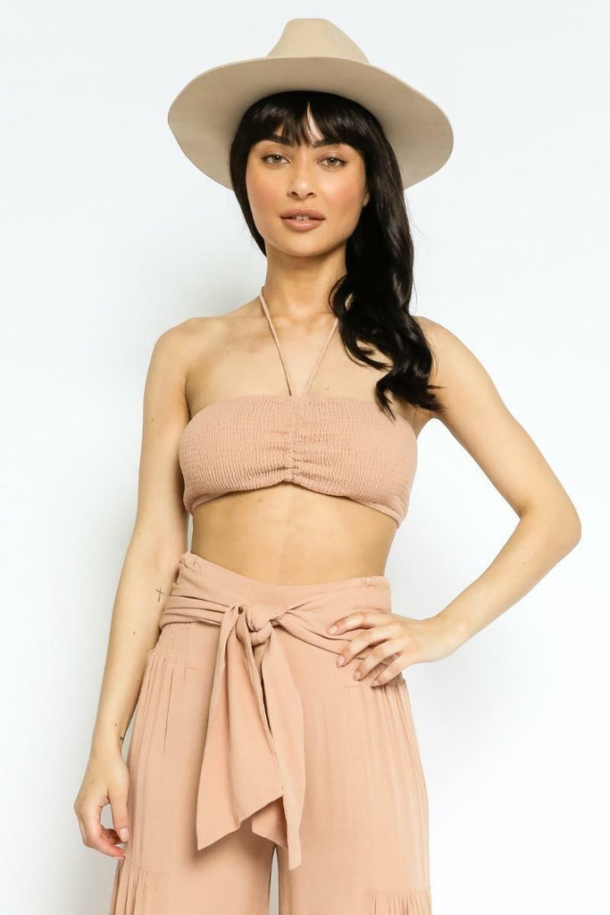 By The Shore Sandy Beige Two-Piece Jumpsuit -  BohoPink