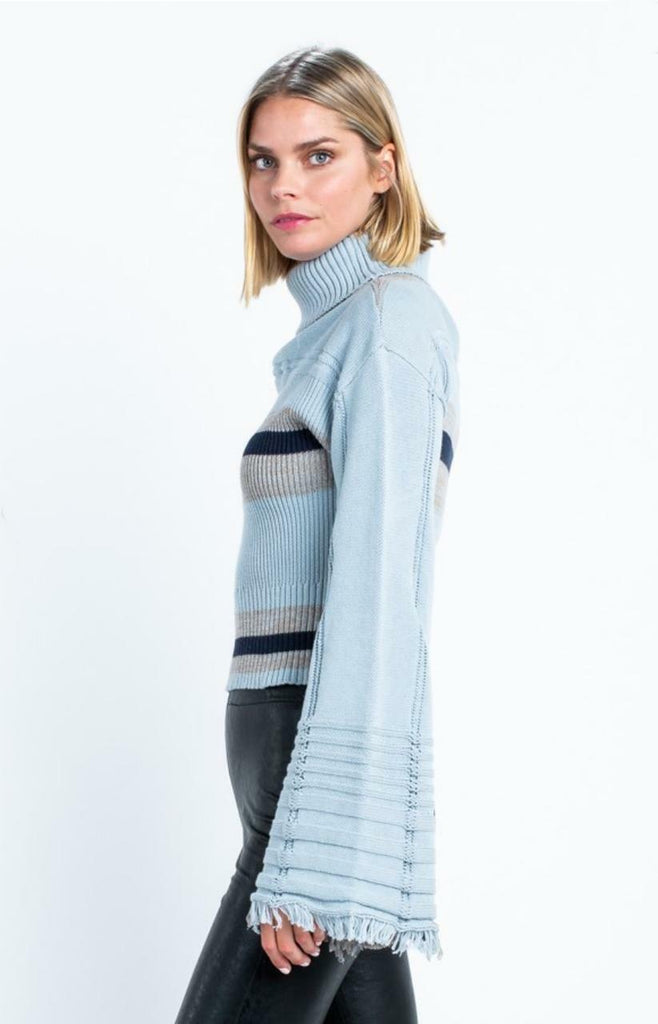 Bell Sleeve Turtleneck Sweater