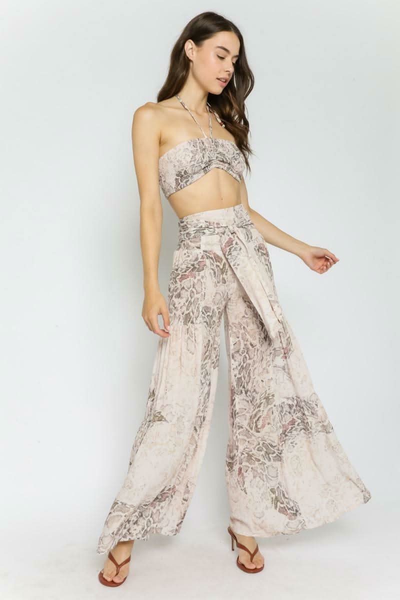 Snake Print Palazzo Set