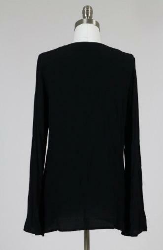 Fundamental Style Black Lace-Up Tunic Top -  BohoPink