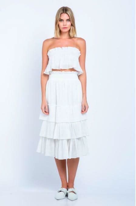 White Midi Dress Sets