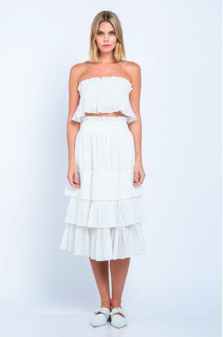 White Midi Dress Sets