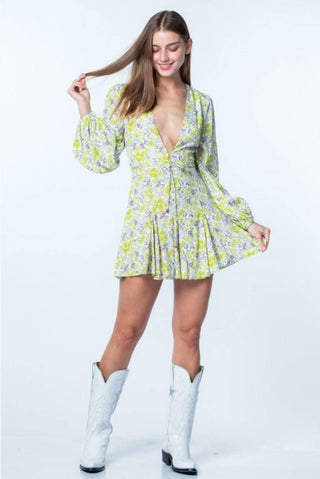 Floral Boho preppy mini dresses
