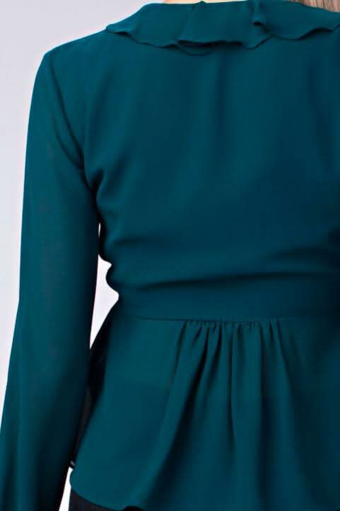 Cierra Green Ruffle Top -  BohoPink