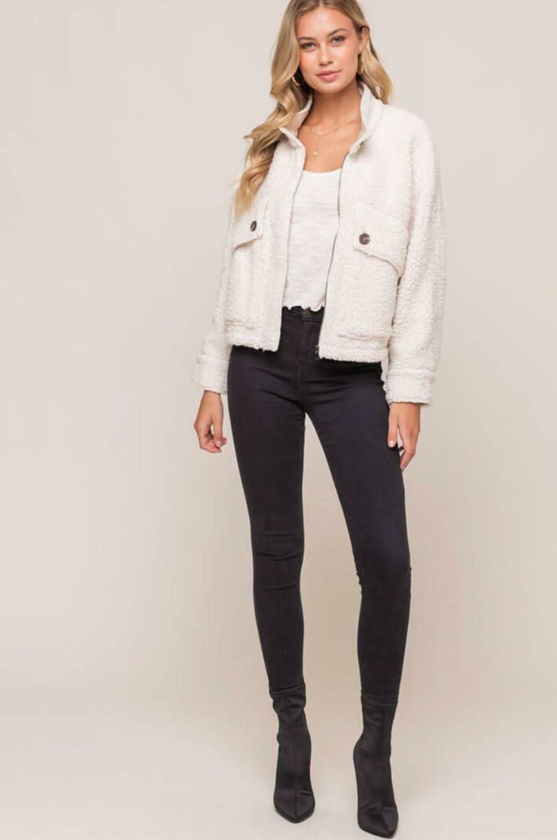 Cream Teddy Jacket