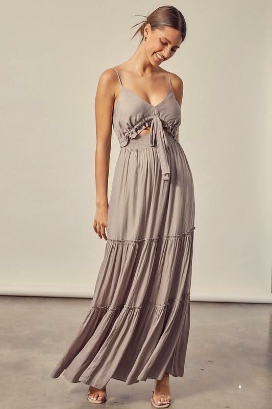 Silver Olive Maxi Dress - Tiered Cami Maxi Dress | Boho Pink Silver Olive Maxi Dress - Tiered Cami Maxi Dress | Boho Pink