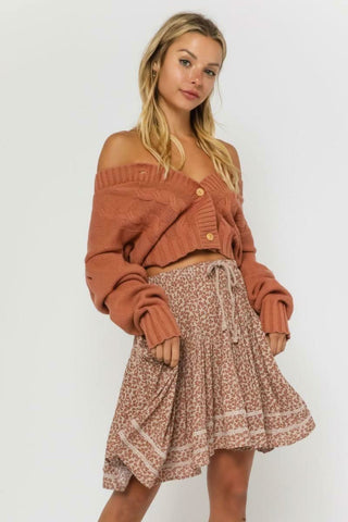 Sara Aragon Knit Cardigan Sweater front 