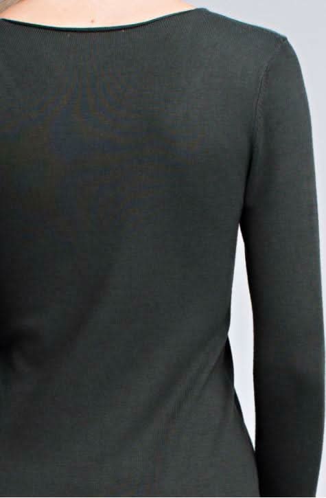 Here and Now Olive Long Sleeve Bodycon Sweater Dress -  BohoPink