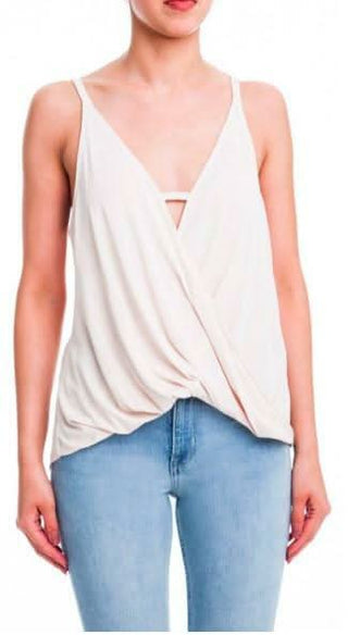 Endless Possibilities Blush Surplice Wrap Tank Top -  Front View