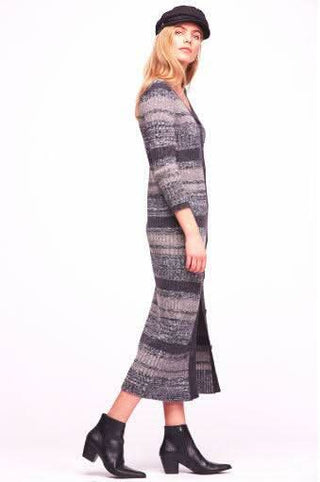 Free People Black Cozy Up Cardigan Dress -  Side View