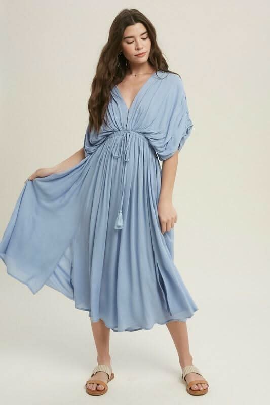 Light Blue Midi Dresses