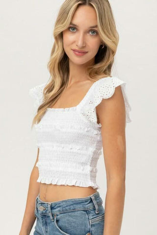 White Crop Tops