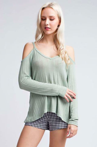 The So Perfect Sage Long Sleeve Top from our Long Sleeve Tops Collection
