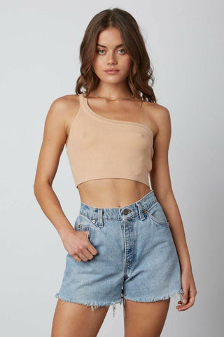Desert Day Buff One-Shoulder Crop Top fribt