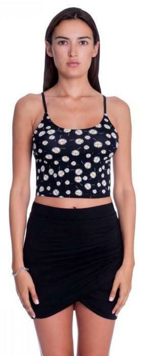 Black Tulip Mini Skirt