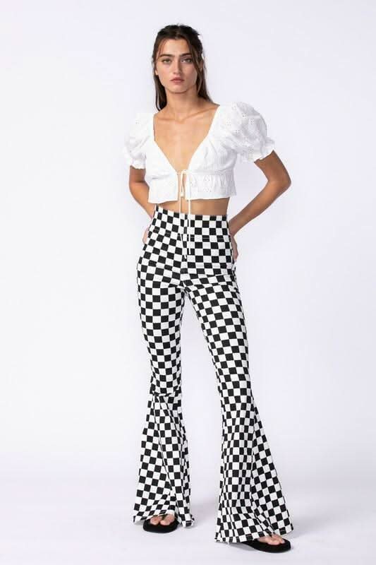 White Puff Sleeve Crop Top 