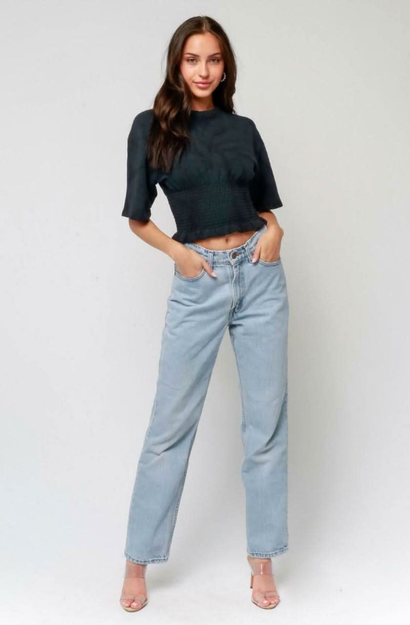 Hard To Resist Navy Blue Tie-Dye Tee -  BohoPink