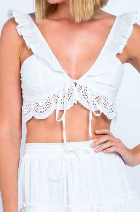 White Eyelet Two-Piece Dress Set