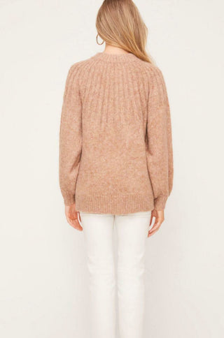 Sunday In Paris Heathered Camel Sweater by Lush Clothing