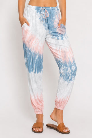 Good Vibes Sunburst Tie-Dye Jogger Pants - Detailed View