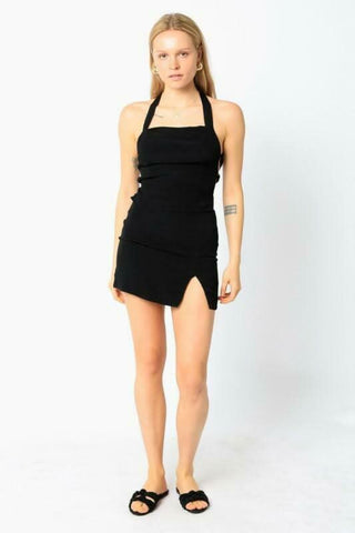 One Thing Black Mini Skirt - Outfit View