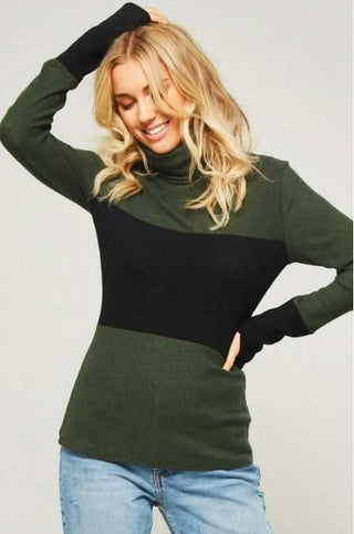 Olive Turtleneck