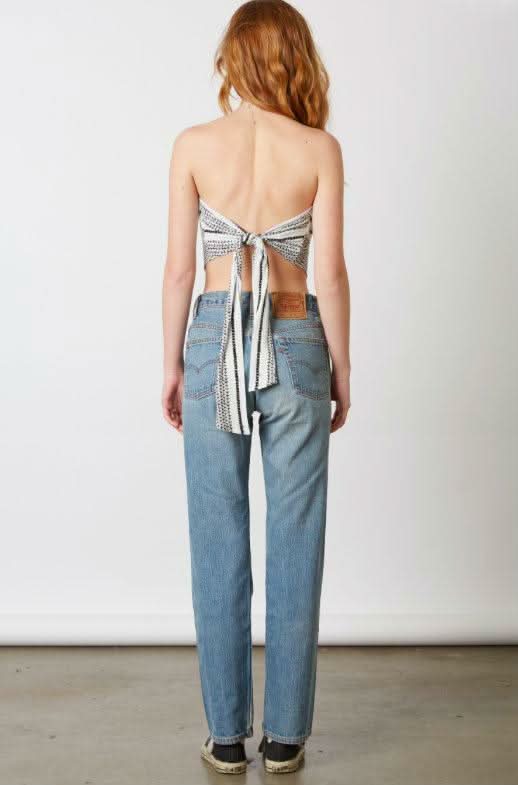 Ride With Me White Handkerchief Top - Back View