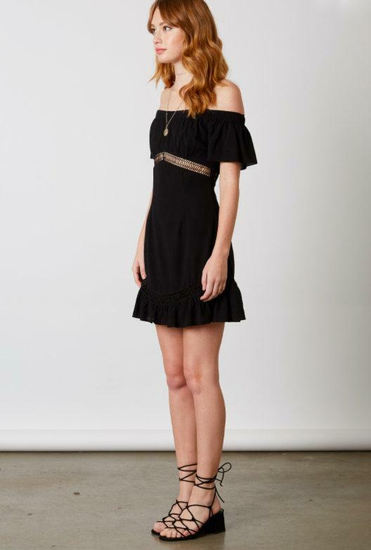 Mini Black Off Shoulder Dress