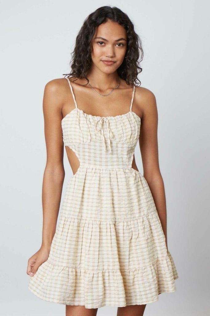 Mini Backless Print Cami Flare Dress
