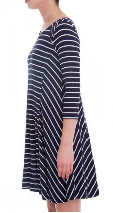 Cute Navy Striped Mini Dress