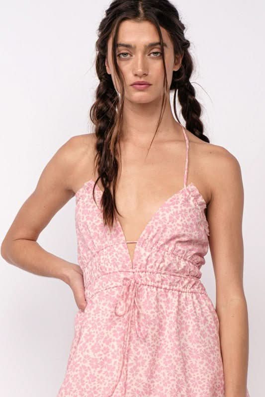 Pink Floral Boho Dresses