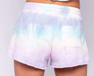 Sunset Tie-Dye Washed Shorts with patch pocket