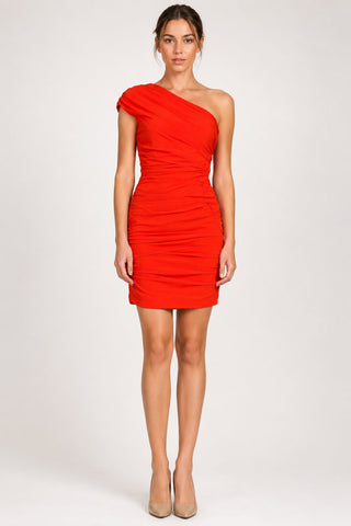 Red Dresses - I'm Your Matador One Shoulder Red Dress - Front View