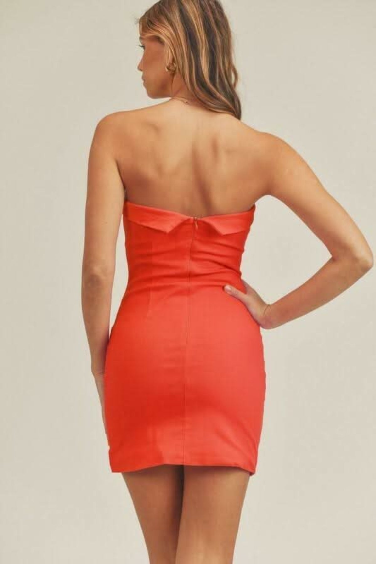 Red Strapless Mini Dress - Bodycon Tube Dress | Boho Pink Red Strapless Mini Dress - Bodycon Tube Dress | Boho Pink