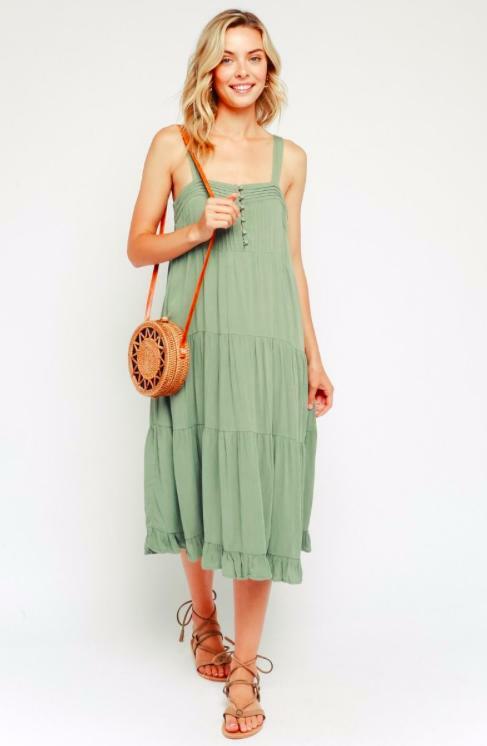 Sage Midi Sundress