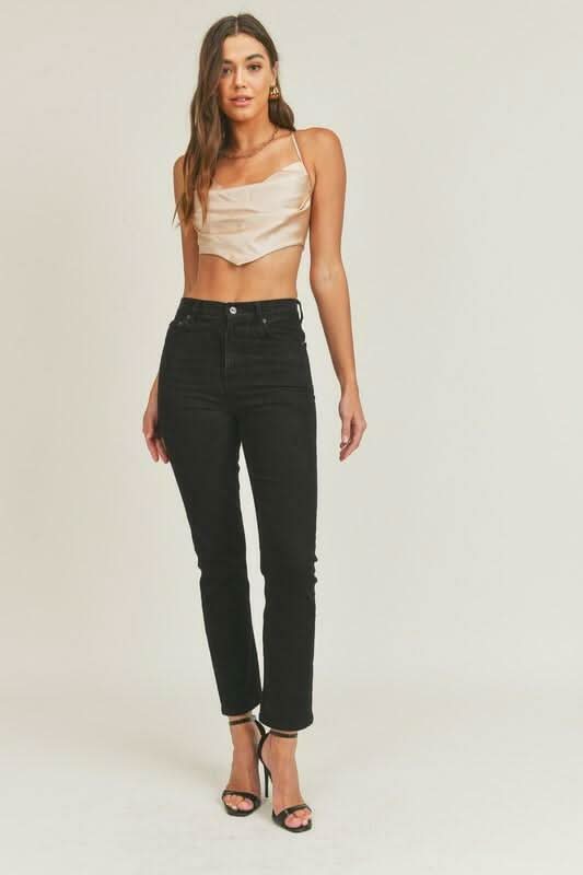 Taupe Satin Bandana Top