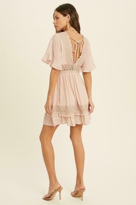  Short Sleeve Mini Dress 