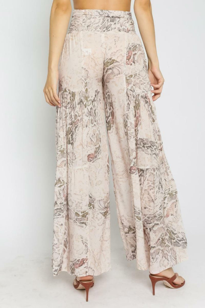 Snake Print Palazzo Pants Set