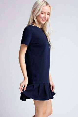 casual navy t shirt dress for summer