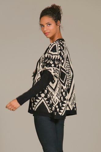 Tribal Print Cardigan