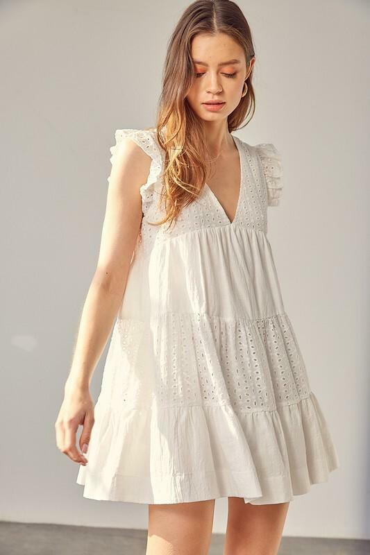 White Babydoll Romper Dresses