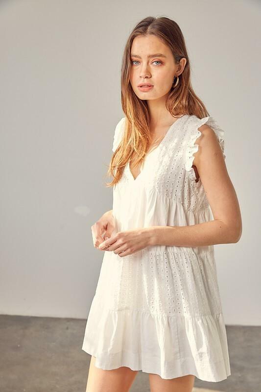 White Babydoll Romper Dress