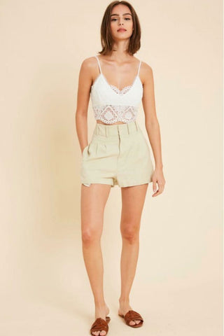 Sweet Embrace Ivory Lace Bralette - Outfit View